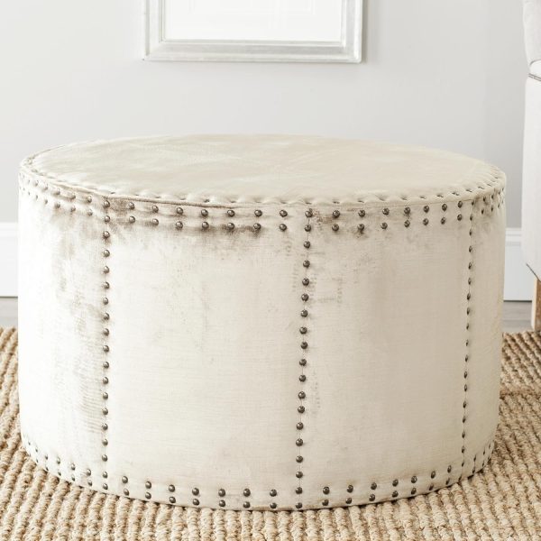 Sherri Cocktail Ottoman with Nail Heads - Safavieh - open_box Online Sale