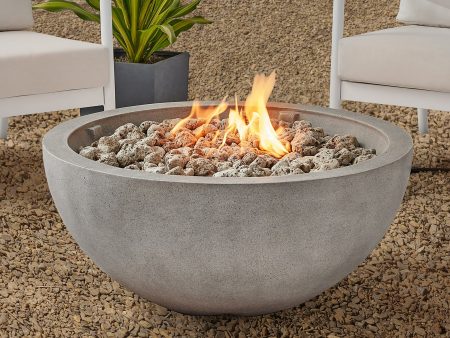 Better Homes & Gardens 36  Round 65,000 BTU Propane Faux Concrete Finish Fire Pit with Tank Hideaway by Dave & Jenny Marrs - refurbished_grade_a Supply