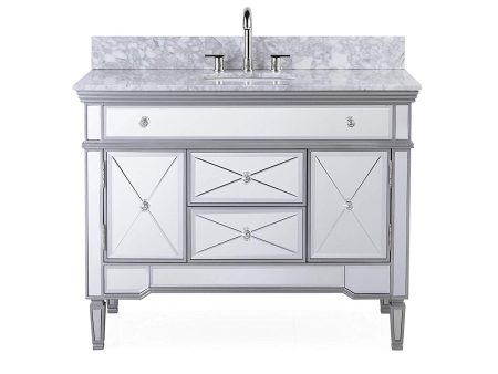 44” All-mirrored reflection Austin Bathroom sink vanity Model N-755W Supply