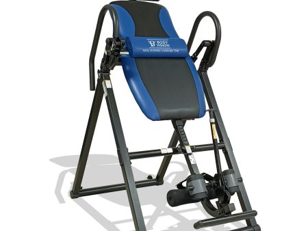 Body Vision IT 9690B Deluxe Heavy Duty Therapeutic Inversion Table 300lb Weight Capacity, Blue - open_box Hot on Sale