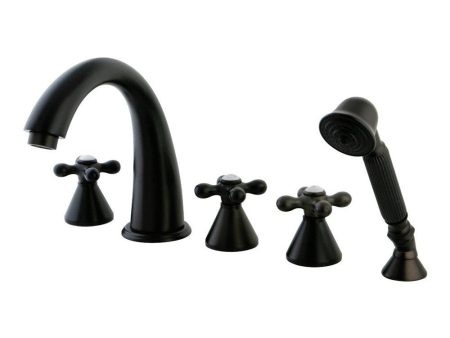 Kingston Brass Roman Tub Faucet 5 Pieces with Hand Shower on Sale