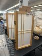 2 ft. Short Desktop Double Cross Shoji Screen - Natural - 4 Panels - new For Cheap