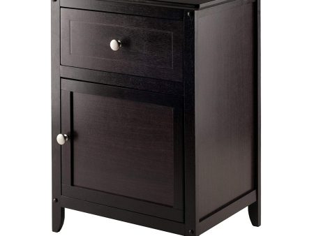 Winsome 92815 Eugene Accent Table 18.9 inches Espresso For Cheap