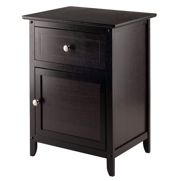 Winsome 92815 Eugene Accent Table 18.9 inches Espresso For Cheap