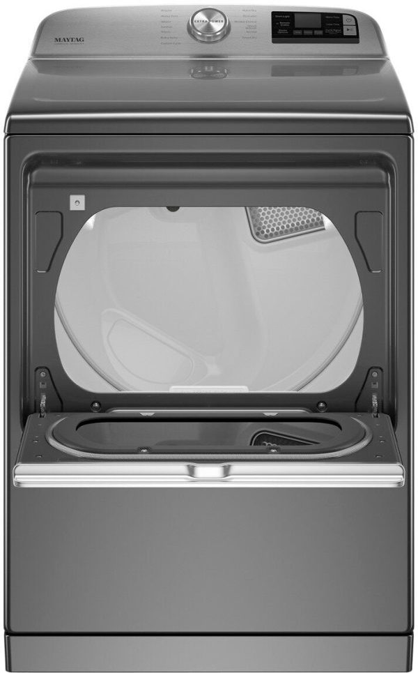 Maytag - 7.4 Cu. Ft. Smart Electric Dryer with Steam and Extra Power Button - Metallic Slate - display_model Supply