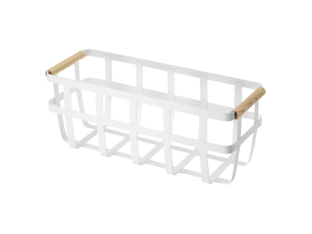 Storage Basket - Two Sizes - Steel + Wood Online