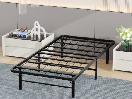 Twin Bed Frame Metal Platform Bed Frame Twin Size 14 Inch Mattress Foundation Box Spring Replacement Heavy Duty Steel Slat Easy Assembly Noise-Free,Black - new Cheap