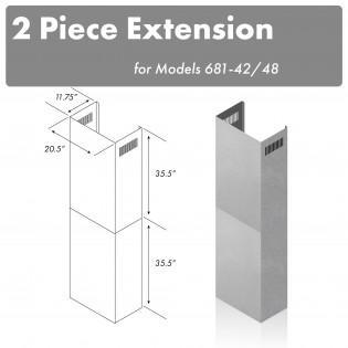 ZLINE 71 in. Extended Chimney (2PCEXT-681-42 48) For Sale