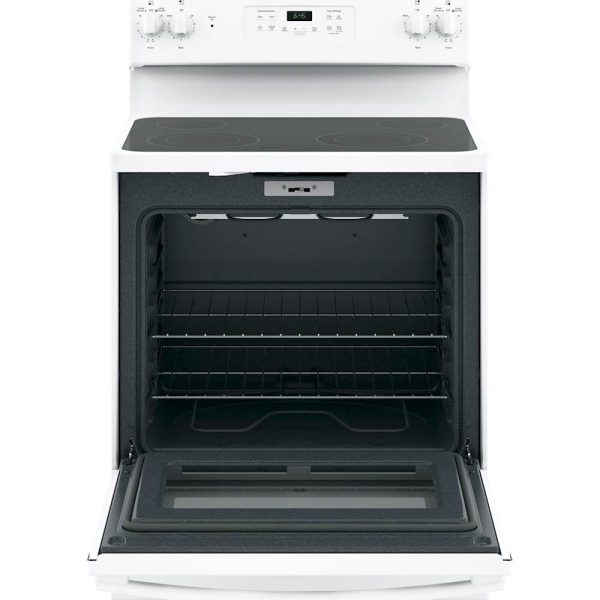 GE - 5.3 Cu. Ft. Freestanding Electric Range with Self-cleaning - White - display_model Online Sale