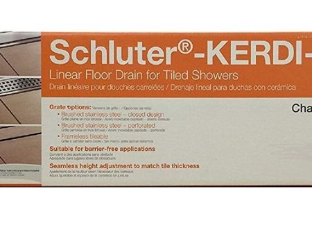 Schluter Systems Kerdi-Line OFFSET Frameless 32  Tileable Grate Assembly (KL1DROE80) - open_box For Cheap