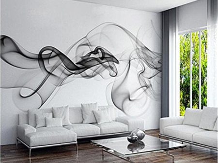 430cmX300cm photo wallpaper Smoke clouds abstract artistic wall paper modern minimalist bedroom sofa TV wall mural paper painting,430cmX300cm Online now