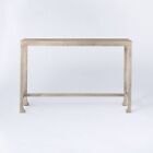 Console Table Belmont Shore Curved Foot Knock Down Natural Durable Wood Frame - display_model Sale