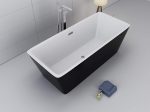 1001Now Garda 67  BLACK Freestanding Acrylic Bathtub For Discount