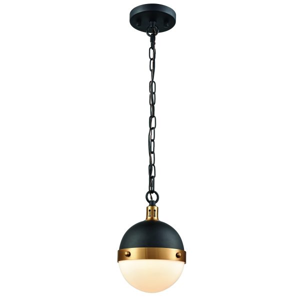 Elk Home 14474 1 Harmelin 7   Wide 1-Light Mini Pendant in Matte Black - open_box For Sale