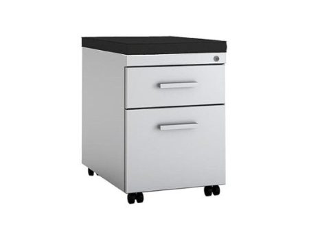 Steelcase - TS Series Mobile File Cabinet with Cushion - Platinum Metallic - open_box Cheap