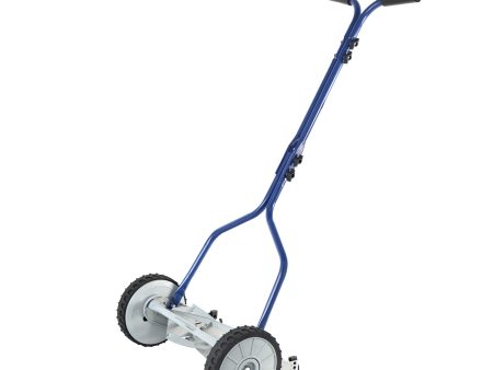 Amazon Basics 14-Inch 4-Blade Push Reel Lawn Mower, Blue - open_box on Sale