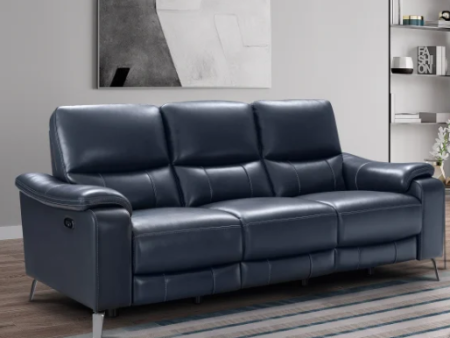 Indigo Bay Leather Power Reclining Sofa with Power Headrests - open_box Online Hot Sale