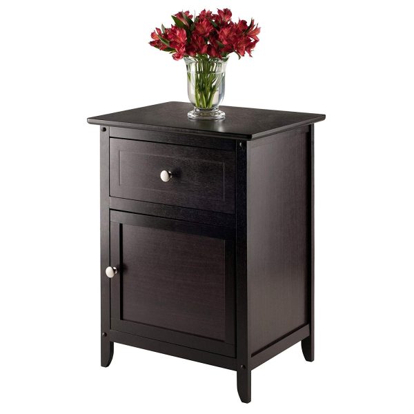 Winsome 92815 Eugene Accent Table 18.9 inches Espresso For Cheap