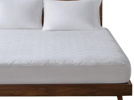 Sleep Philosophy Cal King Mattress Pad, Cotton Mattress Protector Classic Cloud Quilted Bed Cover, All Natural Breathable Mattress Topper Fitted Pocket Fits Up to 16 , Machine Washable, White - open_box Online