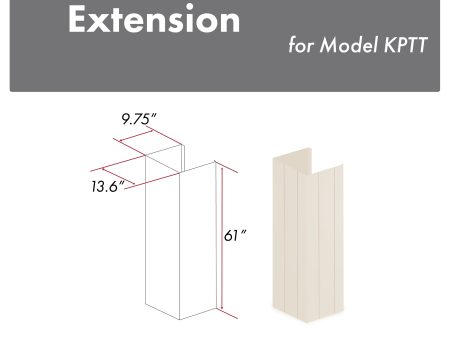 ZLINE 61 in. Wooden Chimney Extension for Ceilings up to 12 ft. (KPTT-E) Online