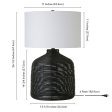 Henn&Hart 27  Tall Oversized Rattan Table Lamp with Fabric Shade in Black Rattan White, Lamp, Desk Lamp for Home or Office - open_box Fashion