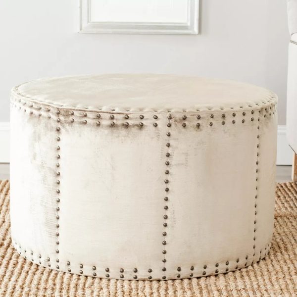 Sherri Cocktail Ottoman with Nail Heads - Safavieh - open_box Online Sale