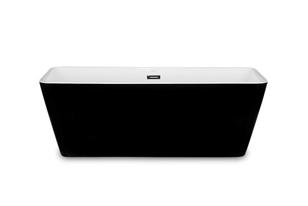 1001Now Garda 67  BLACK Freestanding Acrylic Bathtub For Discount