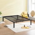 PrimaSleep 18 Inch Tall Metal Bed Frame Dura Steel Slat Anti-Slip Support No Box Spring Needed Black Twin, - open_box Sale