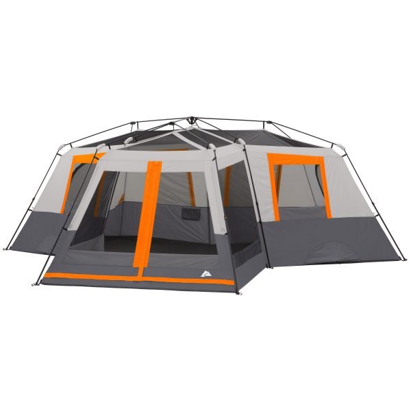 Ozark Trail 20  x 18  12-Person 3-Room Instant Cabin Tent with Screen Room, 56.5 lbs - open_box For Sale