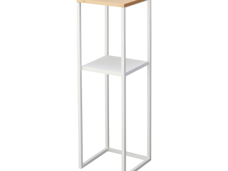 Two-Tier Display & Storage Shelf (31.5  H)  - Steel + Wood Online Hot Sale