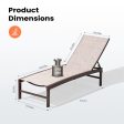 Pellebant Outdoor Chaise Lounge Aluminum Patio Adjustable Chair,Beige - new Online now