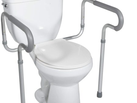 HEALTHLINE Toilet Safety Frame, Bathroom Safety Rail with Toilet Seat Assist Handrail Grab Bar, Medical Supply for Elderly, Adjustable Legs and Arm - open_box Hot on Sale