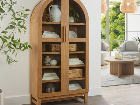 Better Homes & Gardens Juliet Arch Cabinet, Light Honey Finish - open_box Online now