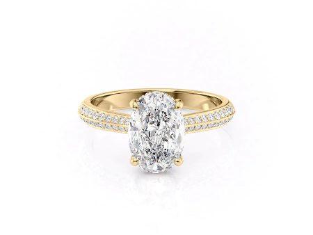 The Kayla Set With A 1 Carat Oval Moissanite Online Hot Sale