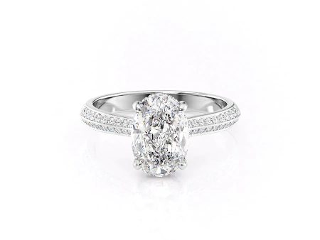 The Kayla Set With A 1.5 Carat Oval Moissanite For Cheap