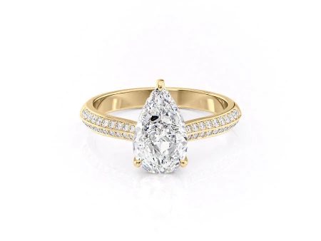 The Kayla Set With A 1.5 Carat Pear Moissanite Sale