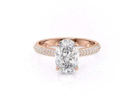 The Kayla Set With A 2.5 Carat Oval Moissanite Hot on Sale