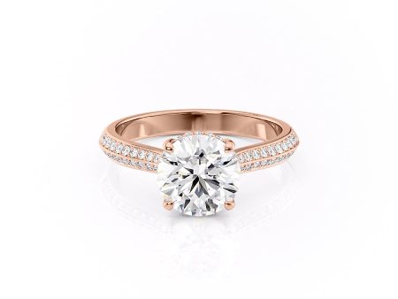 The Kayla Set With A 1.5 Carat Round Moissanite Sale